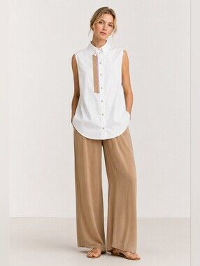 EUC Dorothee Schumacher Poplin Shirt Size 4 ( L/XL)